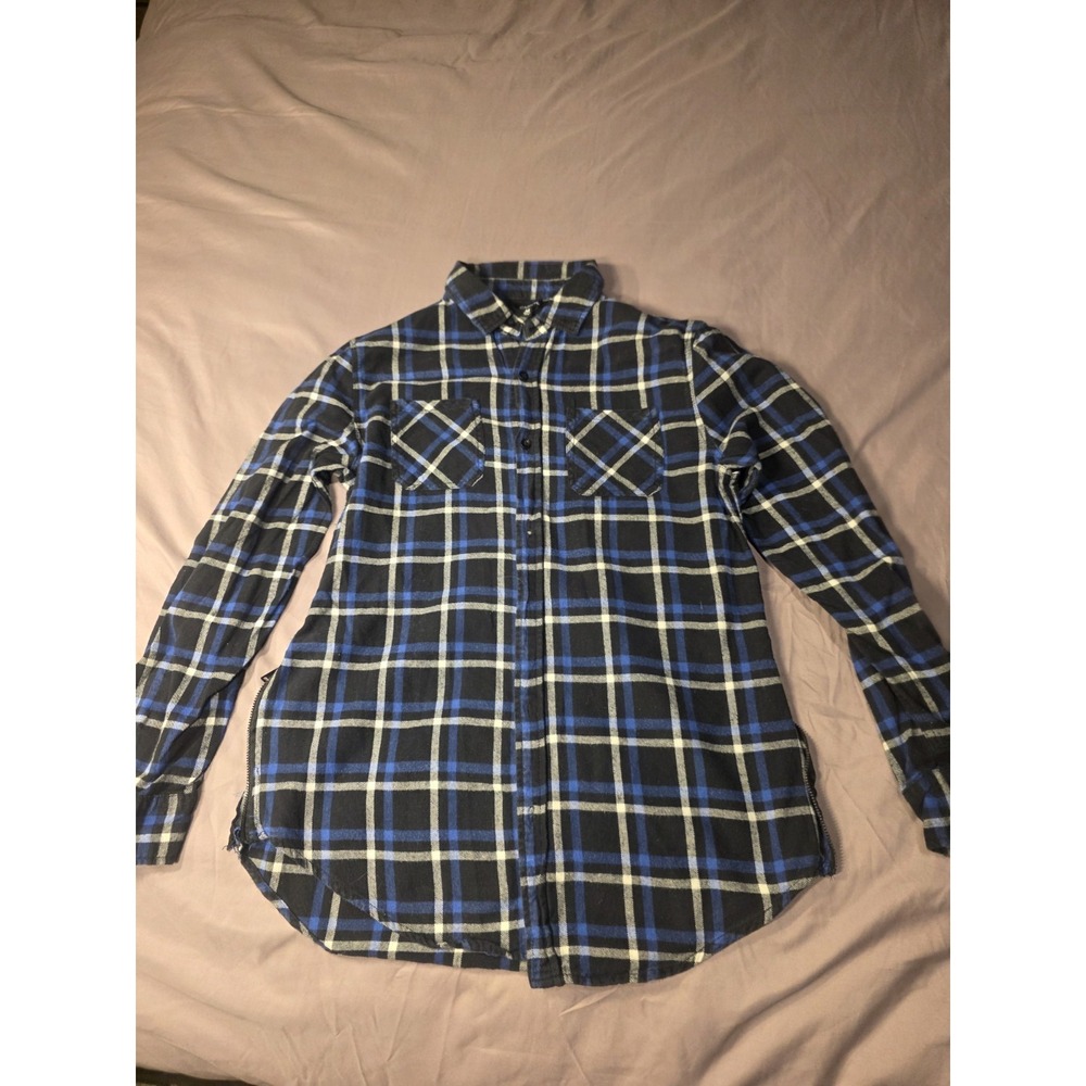 Carbon 2 Cobalt Mens Medium Lined Flannel Shirt